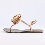 Gold Leather Giuseppe Zanotti Sandals