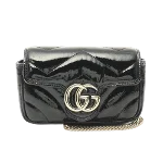 Black Leather Gucci Marmont