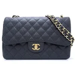 Black Leather Chanel Shoulder Bag