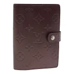 Burgundy Leather Louis Vuitton Agenda