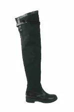Black Leather Twinset Boots