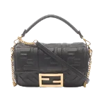 Black Leather Fendi Baguette