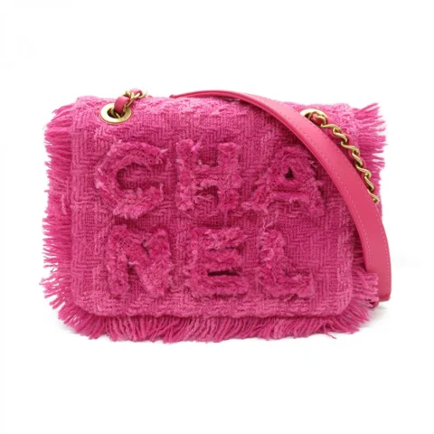 Pink Fabric Chanel Flap Bag