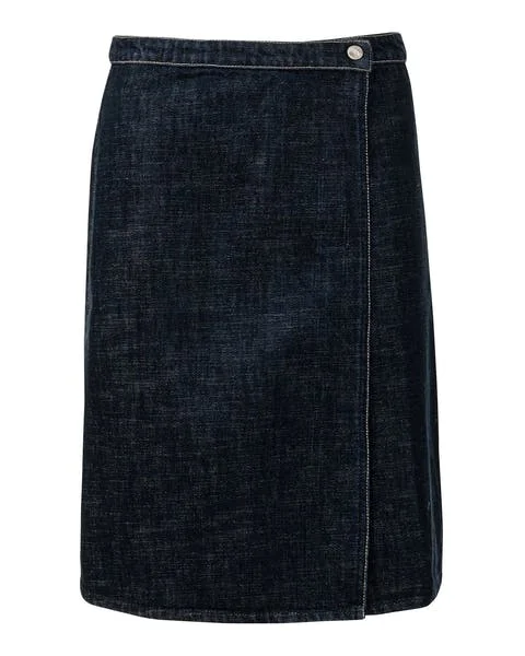 Blue Cotton Versace Skirt