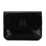 Black Leather Loewe Pouch