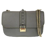 Grey Leather Valentino Crossbody Bag