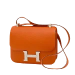 Orange Leather Hermès Constance Bag