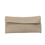 Beige Leather Louis Vuitton Pouch