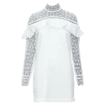 White Polyester Self Portrait Dress