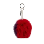 Red Leather Fendi Key Holder