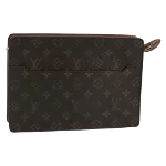 Brown Canvas Louis Vuitton Pochette Homme