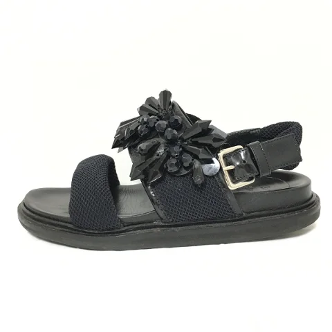 Black Fabric Marni Sandals