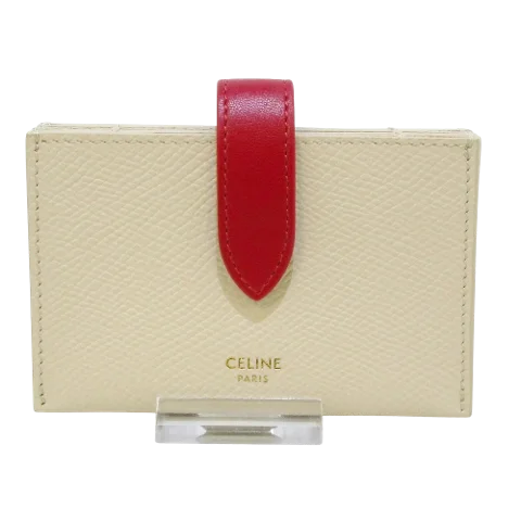 Beige Leather Celine Wallet