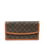 Brown Canvas Louis Vuitton Pochette Dame