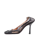 Black Leather Bottega Veneta Heels