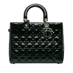 Black Leather Dior Lady Dior