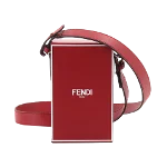 Red Leather Fendi Shoulder Bag