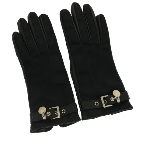Black Nylon Prada Gloves