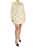 Beige Viscose Valentino Dress