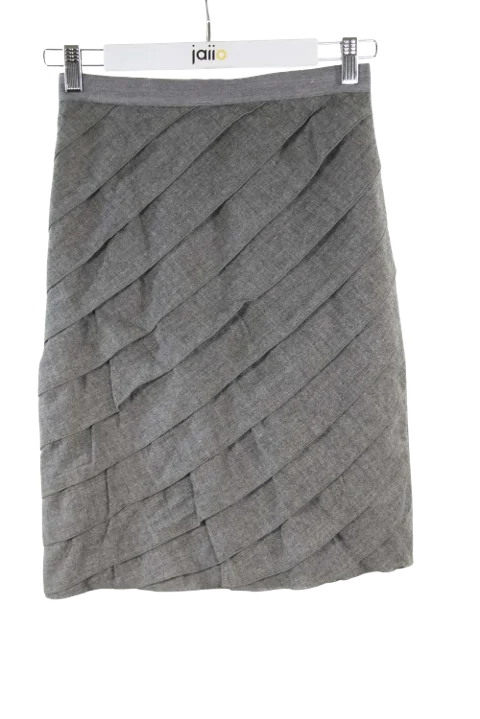 Grey Wool Paule Ka Skirt