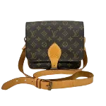 Brown Canvas Louis Vuitton Cartouchiere