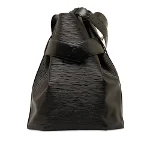 Black Leather Louis Vuitton Sac d'épaule