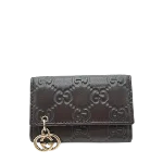 Black Leather Gucci Key Holder