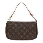 Brown Canvas Louis Vuitton Pochette Accessoires