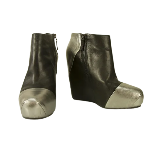 Black Leather Balmain Boots