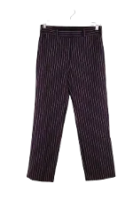 Black Polyester Maje Pants