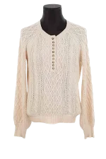 White Wool Sézane Sweater