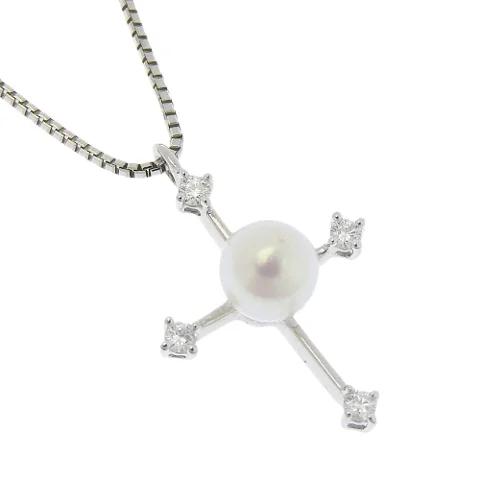 Silver White Gold Tasaki Necklace