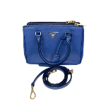 Blue Leather Prada Galleria Bag