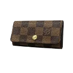 Brown Fabric Louis Vuitton Key Pouch