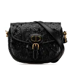 Black Leather Dior Shoulder Bag