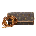 Brown Canvas Louis Vuitton Twin Pochette