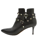 Black Leather Valentino Boots