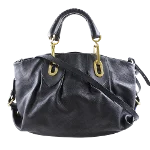 Black Leather Bally Handbag