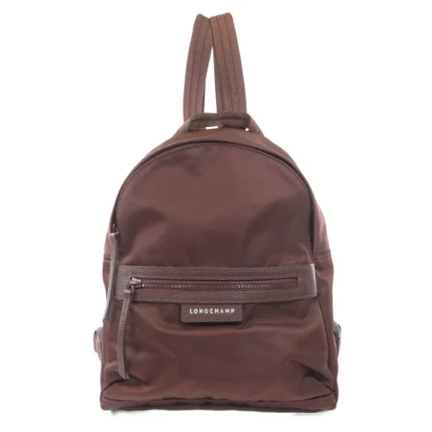 Brown Canvas Longchamp Backpack