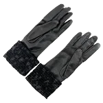 Black Leather Hermès Gloves