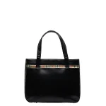 Black Leather Burberry Handbag