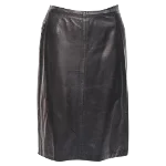 Black Leather Prada Skirt