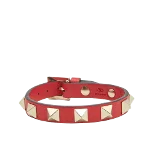 Red Leather Valentino Bracelet