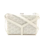 White Canvas Goyard Shoulder Bag