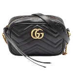 Black Leather Gucci Marmont