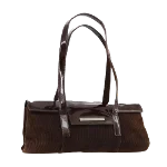 Brown Corduroy Bvlgari Handbag