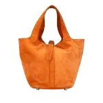 Orange Leather HERMES Picotin Lock PM