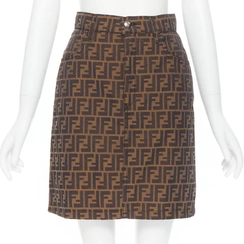 Brown Polyester Fendi Skirt