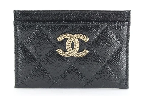 Black Fabric Chanel Wallet