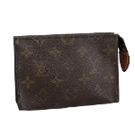 Brown Canvas Louis Vuitton Poche Toilette